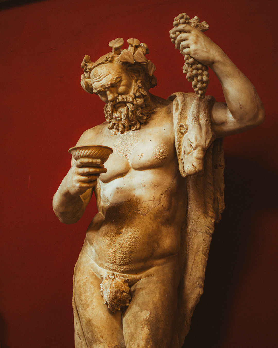 Sculpture from the Vatican museum of Silenus