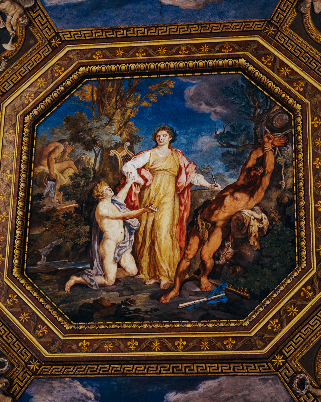 Ceiling fresco of Apollo and Muses in the Vatican museum